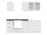 Junona Line kjøkkensett - Hvit - 220 cm